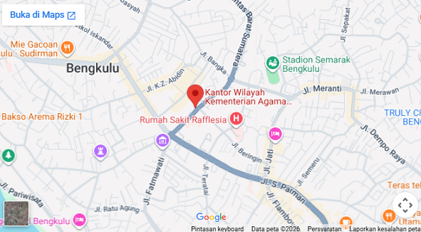 Lokasi Kantor Wilayah Kementerian Agama Provinsi Bengkulu